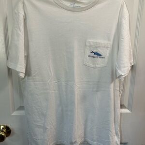 Vineyard Vines Classic White Tee with Blue Logo